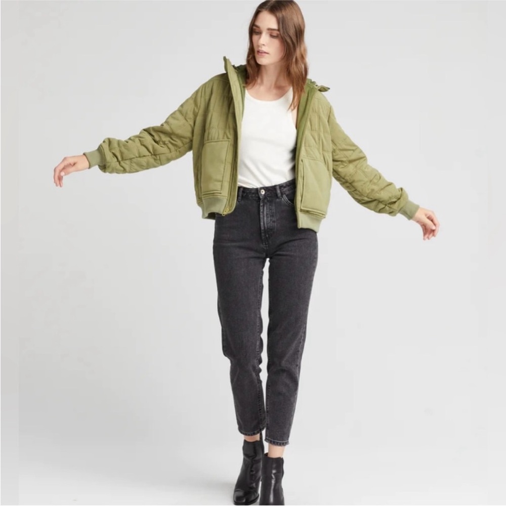 Richer Poorer Quilted Modal Bomber Jacket - Tan - Picture 4 of 7